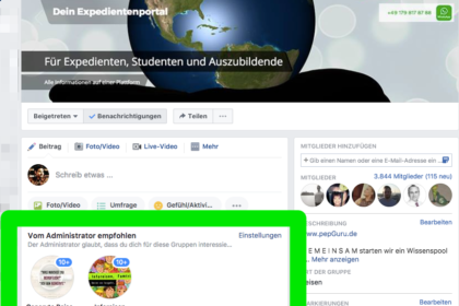 Facebook Gruppe verknüpfen Facebook Gruppe verknüpfen mit PepGuru
