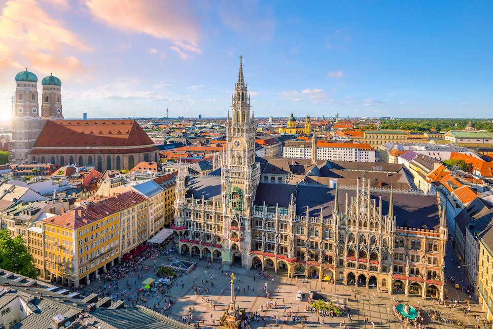 Munich, Skyline, Marienplatz, Town, Hall